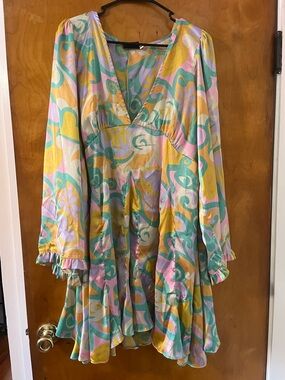 ASOS Pastel Swirl Mini Retro Dress